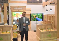 Capital Agro's Exporting Sales Manager Ibrahim Said. The Egyptian produce exporter deals in Citrus, grapes, pomegranates and strawberries.